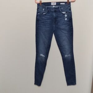 Frame Medium Wash High Waist Distressed Le High Skinny Skinny Jeans Size 29